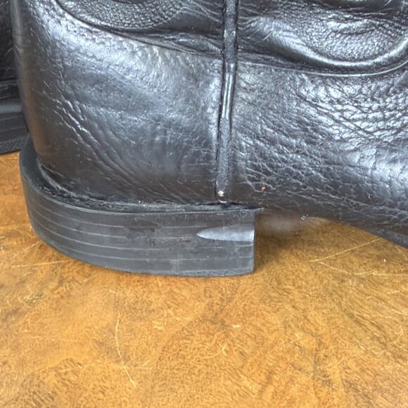 Ariat Black Pebbled Leather Western Boots Round Toe Tonal Stitching Men\'s 8.5 main image 11